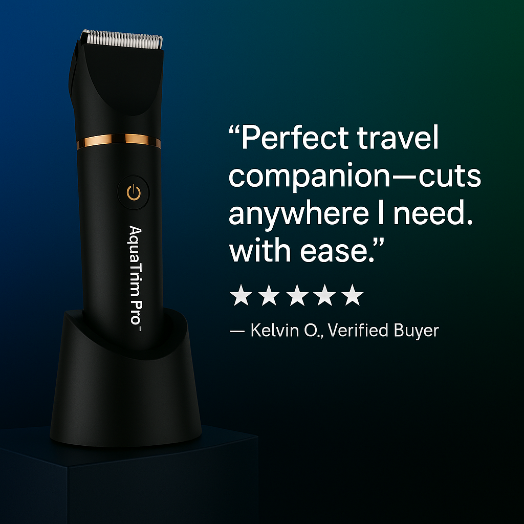 AquaTrim Pro™ — One Device. Complete Grooming. Anywhere.