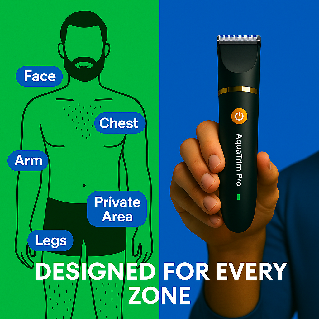 AquaTrim Pro™ — One Device. Complete Grooming. Anywhere.