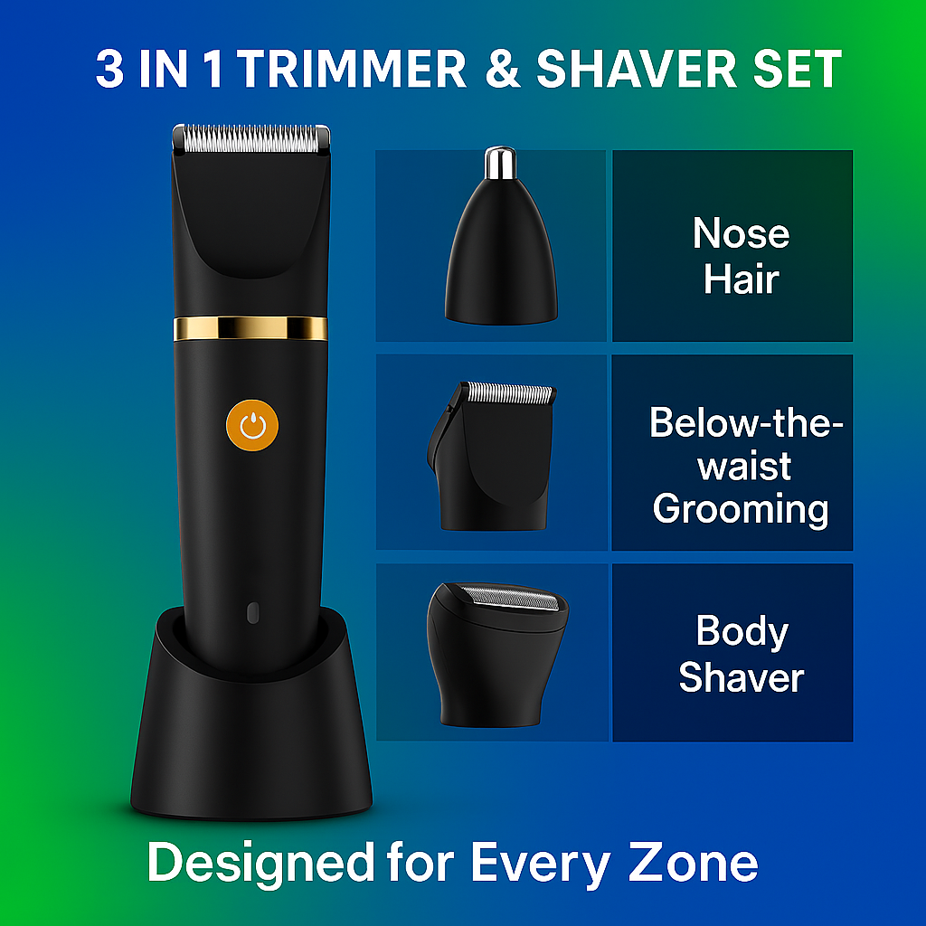 AquaTrim Pro™ — One Device. Complete Grooming. Anywhere.