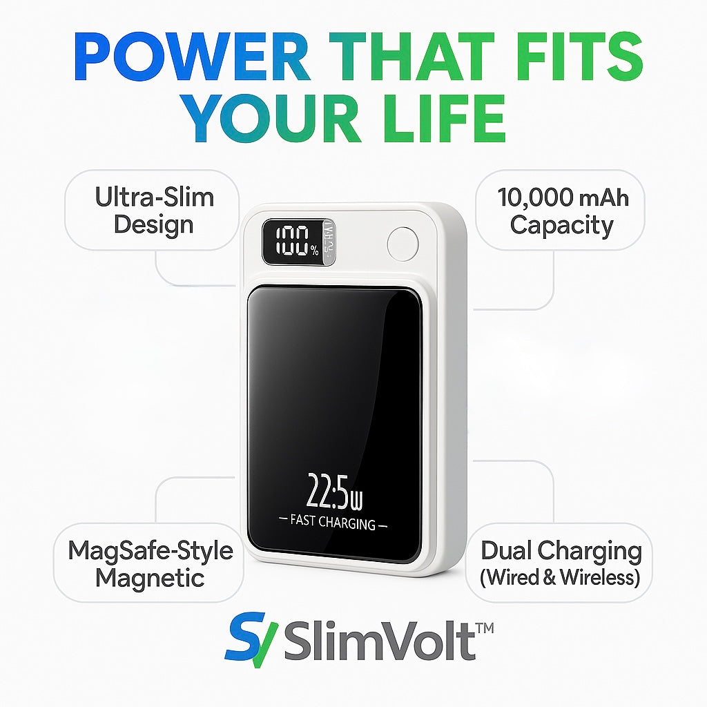 SlimVolt™ — Power That Clicks. Stay Charged, Go Anywhere.