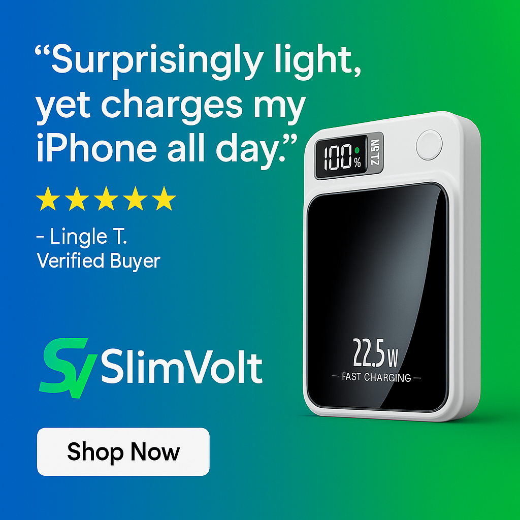 SlimVolt™ — Power That Clicks. Stay Charged, Go Anywhere.