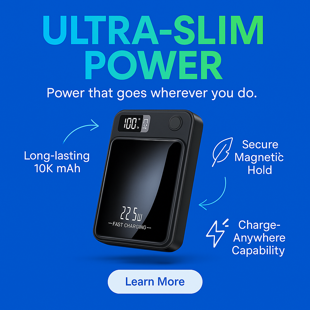 SlimVolt™ — Power That Clicks. Stay Charged, Go Anywhere.